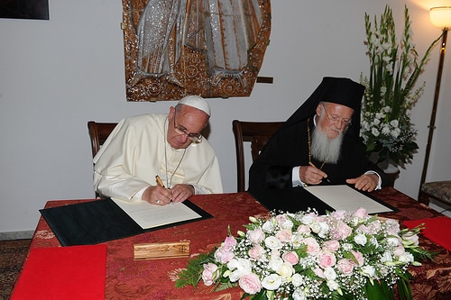 La déclaration commune du pape François et du patriarche Bartholomée