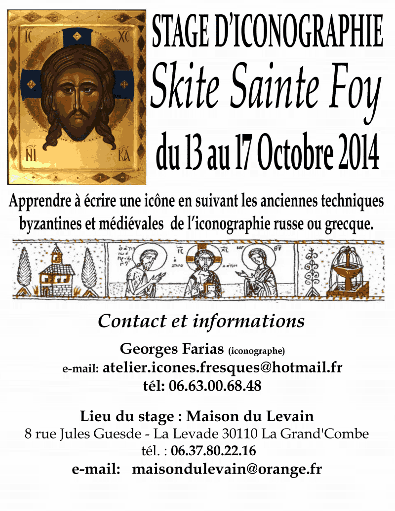 Un stage d’iconographie au skite Sainte-Foy du 13 au 17 octobre
