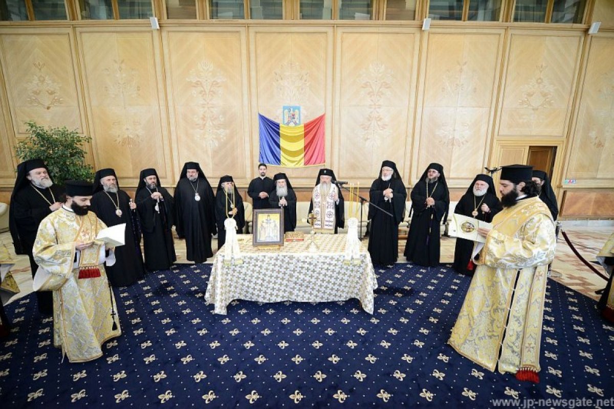 Visite du patriarche de Jérusalem Théophile au Patriarcat de Roumanie