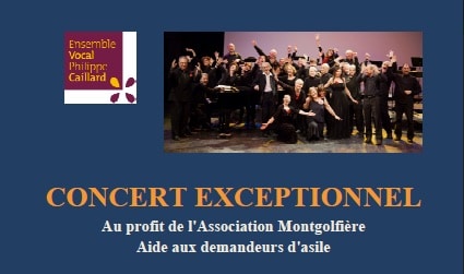 Concert au profit de l’association Montgolfière  – aide aux demandeurs d’asile