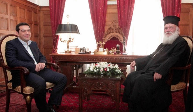 Le nouveau Premier ministre grec Alexis Tsipras a rendu visite à l’archevêque d’Athènes Jérôme