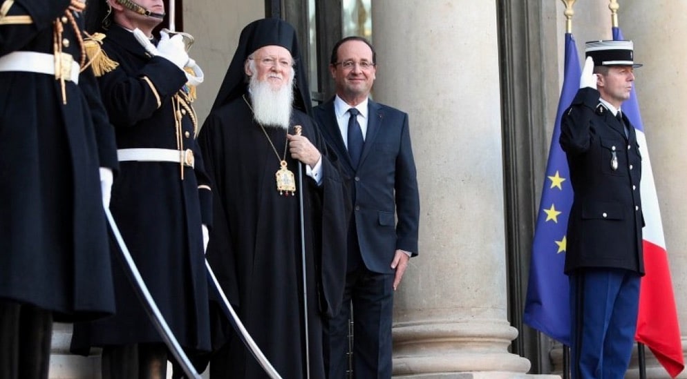 Le président français a invité le patriarche œcuménique à la réunion internationale sur le climat qui se tiendra aux Philippines