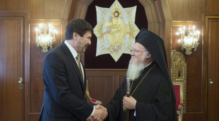 Le patriarche œcuménique Bartholomée a rencontré le président hongrois János Áder à Istanbul.
