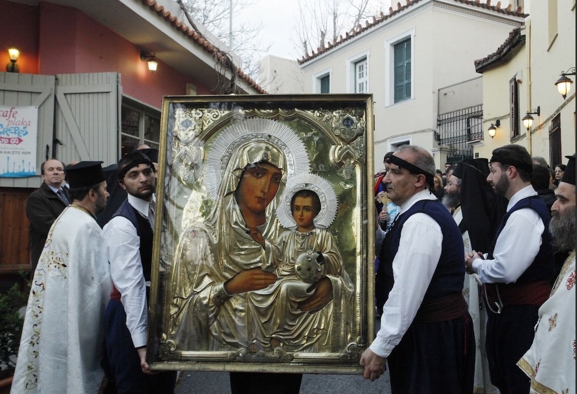 Arrivée de l’icône de la Mère de Dieu dite « de Jérusalem » à Athènes