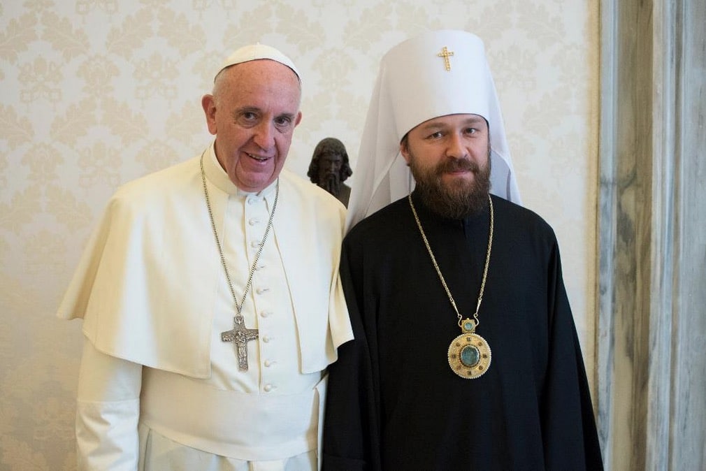Le métropolite Hilarion reçu par le Pape François de Rome