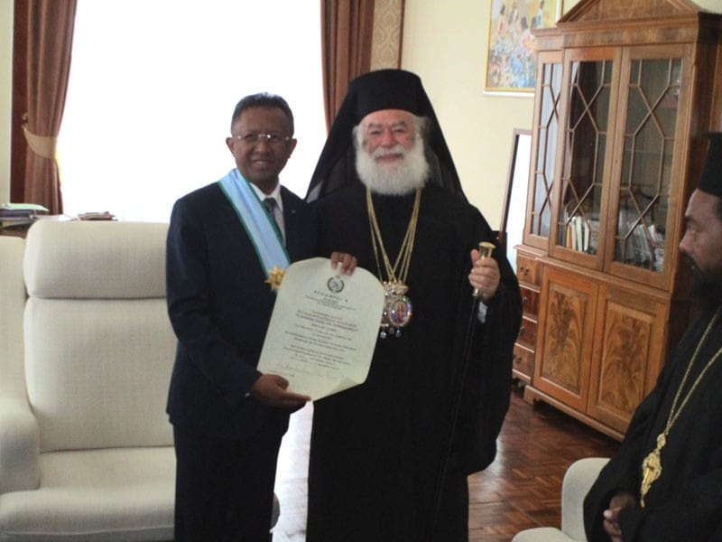 Le pape et patriarche d’Alexandrie Théodore II a rencontré le président de Madagascar