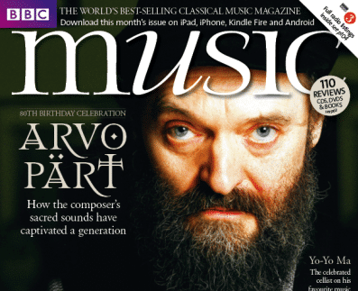 Le professeur P. Bouteneff, du Séminaire Saint-Vladimir, a participé au n° de BBC Music Magazine consacré à Arvo Pärt