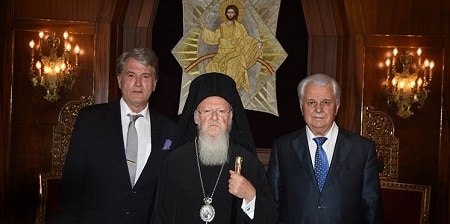 Les anciens présidents ukrainiens Kravtchouk et Iouchtchenko ont rendu visite au Patriarcat de Constantinople