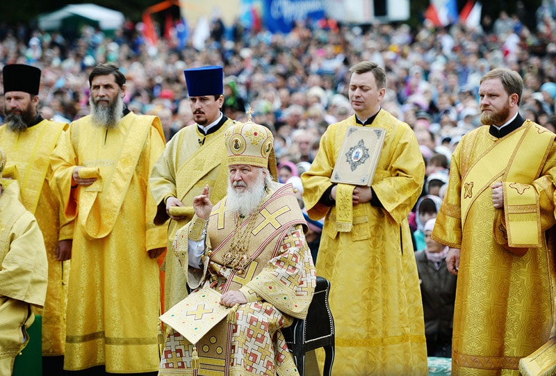 Le patriarche de Moscou Cyrille a célébré la liturgie sur la place centrale de Gorno-Altaïsk