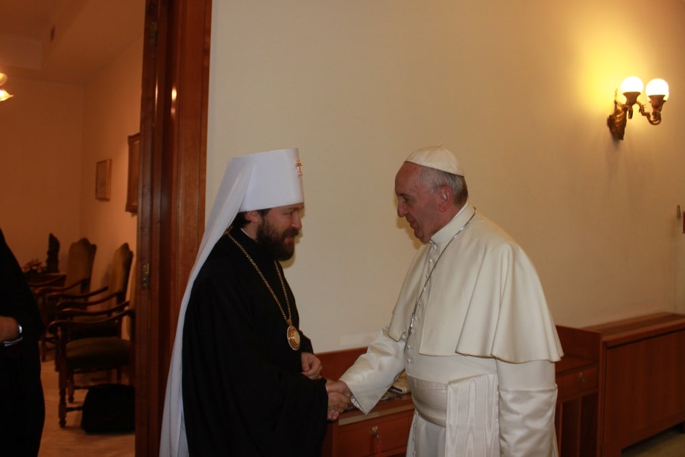 Rencontre du pape et du métropolite Hilarion de Volokolamsk