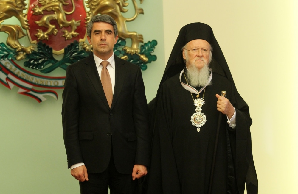 Le président bulgare Rosen Plevneliev a reçu le patriarche œcuménique Bartholomée