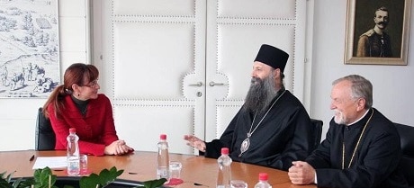 Le métropolite de Zagreb et Ljubljana Porphyre (Église orthodoxe serbe) a rencontré la ministre slovène de la Défense