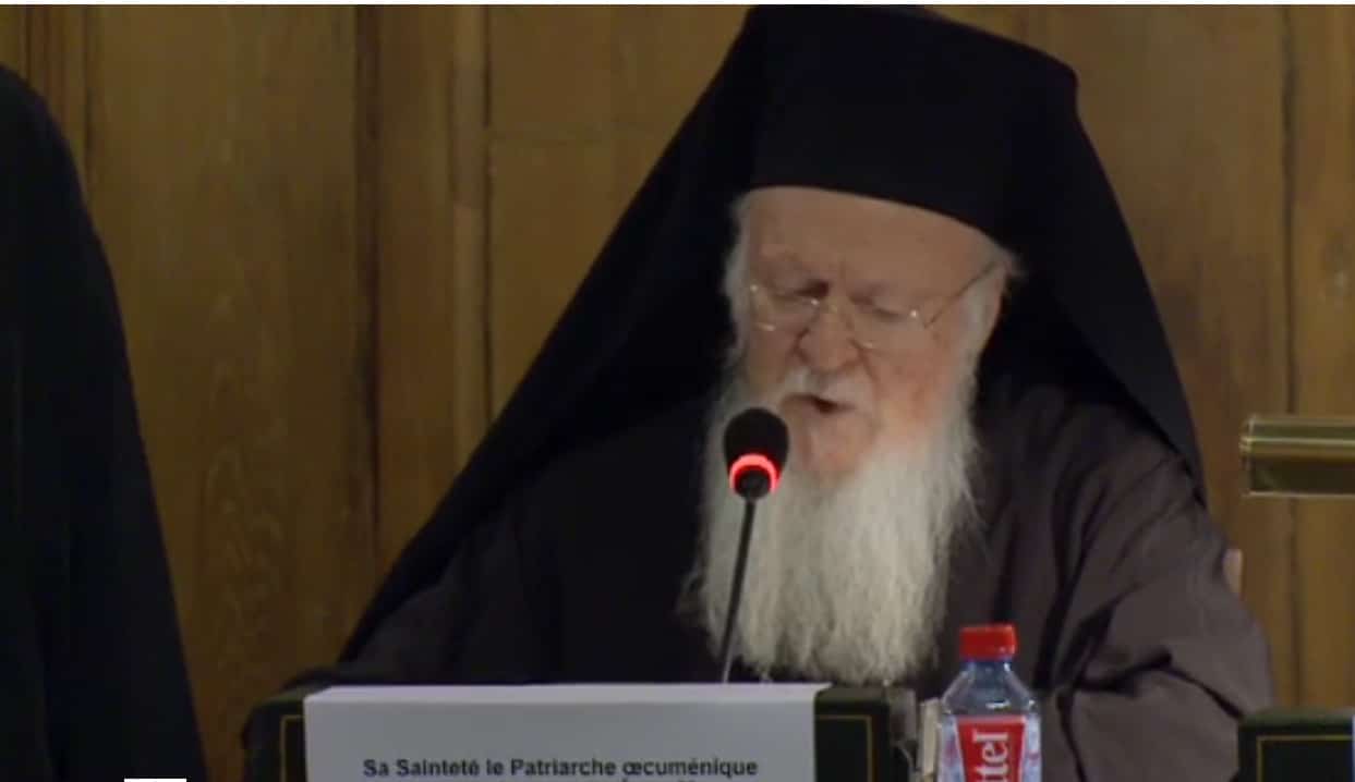 Vidéo « Religion et liberté » par le patriarche oecuménique Bartholomée