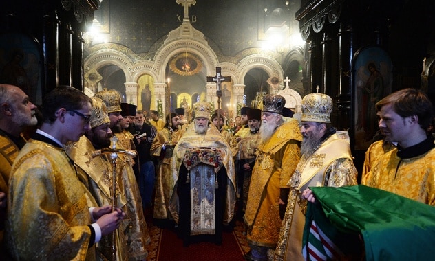 Le patriarche de Moscou Cyrille a célébré les vigiles du dimanche en la cathédrale orthodoxe russe de Genève