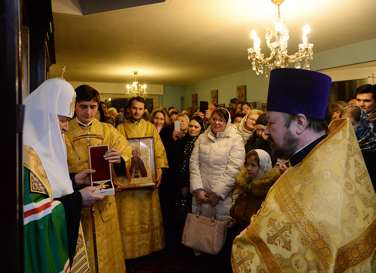 Photographies et films vidéo de la visite du patriarche Cyrille de Moscou à Genève