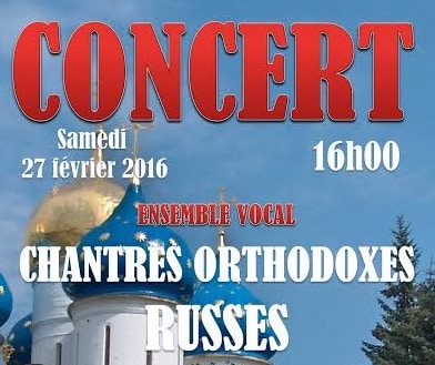 Un concert de l’ensemble vocal  masculin « Chantres orthodoxes russes » – samedi 27 février
