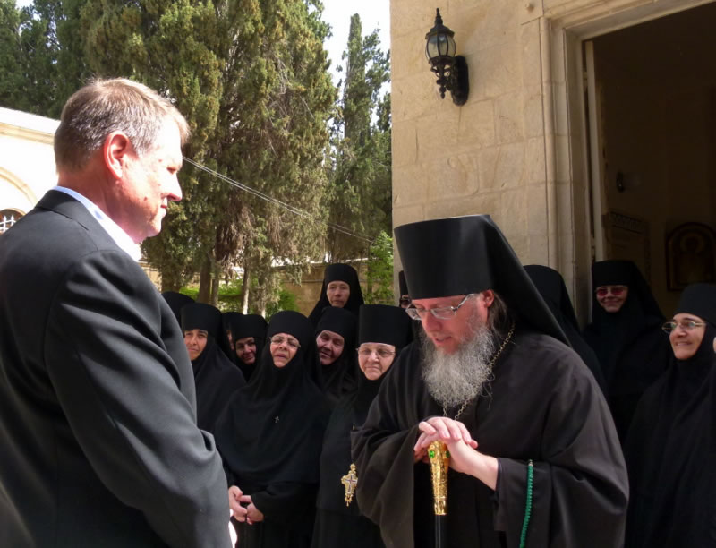 Le président roumain a visité le monastère orthodoxe russe du Mont des Oliviers à Jérusalem