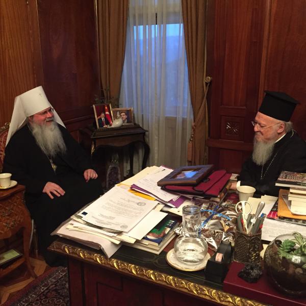 Visite au Patriarcat œcuménique de Constantinople du métropolite Tikhon, primat de l’Église orthodoxe en Amérique (OCA)