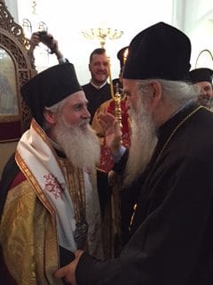 Le métropolite du Monténégro et du Littoral Amphiloque a participé à l’intronisation du nouveau métropolite de Fira (Église orthodoxe d’Albanie)