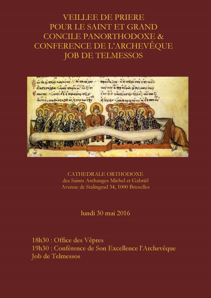 Belgique: une conférence à Bruxelles sur «La mission du saint et grand Concile de l’Église orthodoxe» par Mgr Job de Telmessos