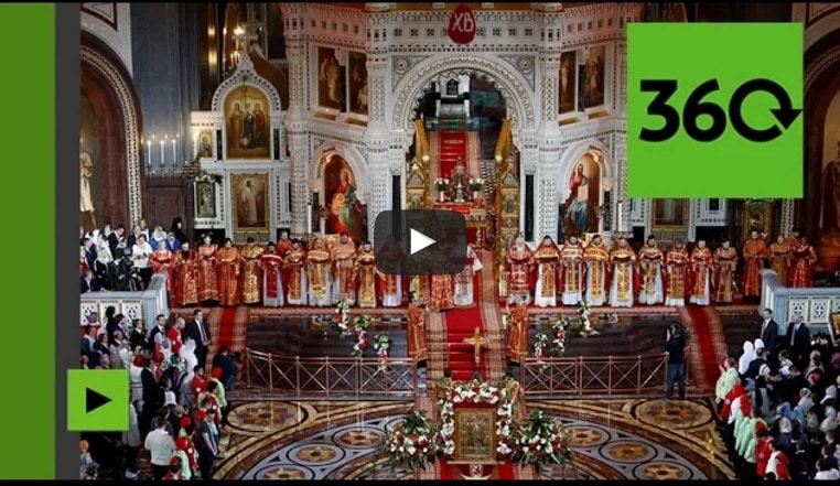 Vidéo: les célébrations de la Pâque orthodoxe à Moscou vues à 360 degrés