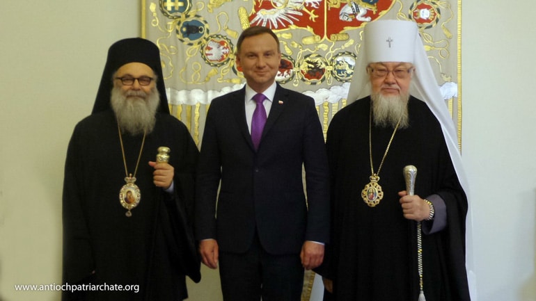 Le patriarche d’Antioche Jean X  a été reçu par le président polonais