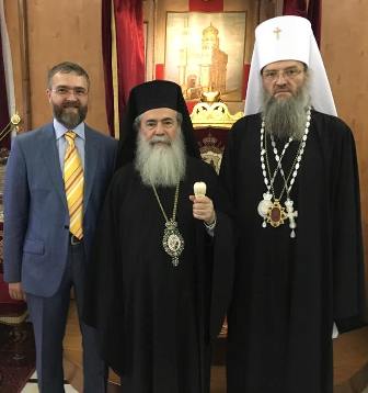 Le patriarche de Jérusalem Théophile III a appelé les orthodoxes d’Ukraine à être prêts à verser leur sang pour témoigner du Christ