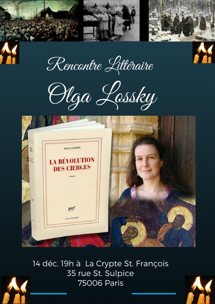 Un atelier littéraire avec Olga Lossky le 14 décembre à Paris