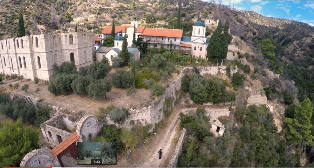 Le Mont Athos vu depuis un drône