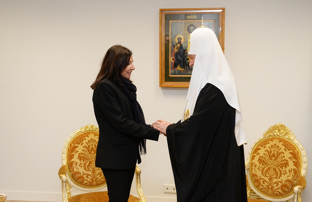 Rencontre du patriarche Cyrille de Moscou avec la maire de Paris Anne Hidalgo