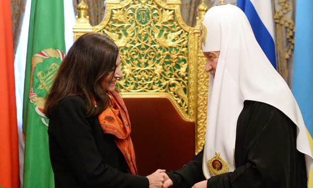 Rencontre du patriarche Cyrille avec le maire de Paris, Anne Hidalgo