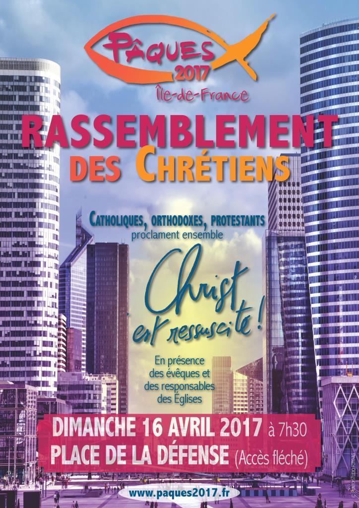 Un rassemblement oecuménique à La Défense pour célébrer Pâques le 16 avril et dans d’autres lieux en France