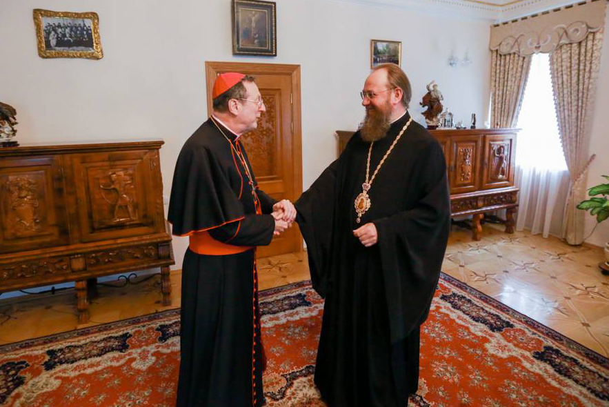 Rencontre du métropolite de Borispol et Brovary Antoine (Église orthodoxe d’Ukraine) et du nonce apostolique à Kiev, Mgr Claudio Gugerotti