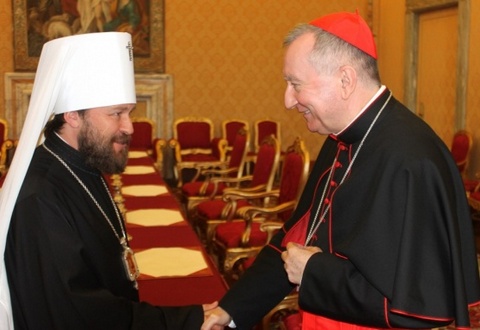 Le métropolite de Volokolamsk Hilarion : « La question de la rencontre avec le pape n’a pas été soulevée lors des discussions avec le secrétaire d’État du Vatican »