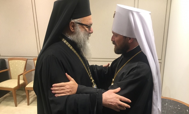 Mgr Hilarion de Volokolamsk a rencontré le patriarche Jean d’Antioche