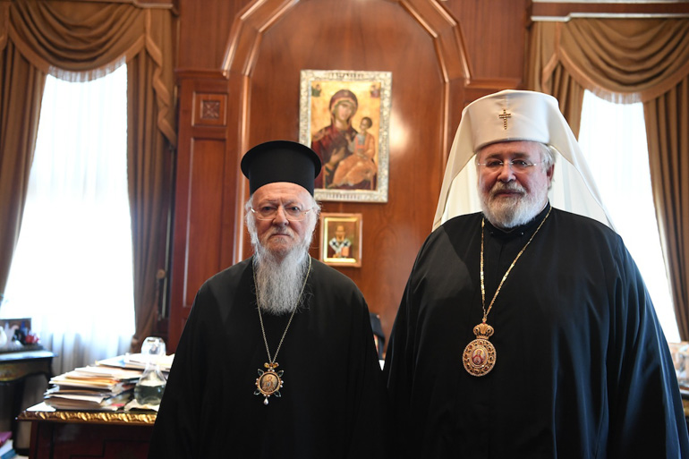 Rencontre entre le patriarche Bartholomée et l’archevêque Léon de Finlande