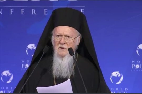 Discours du patriarche œcuménique à la Xe « World policy conference » à Marrakech