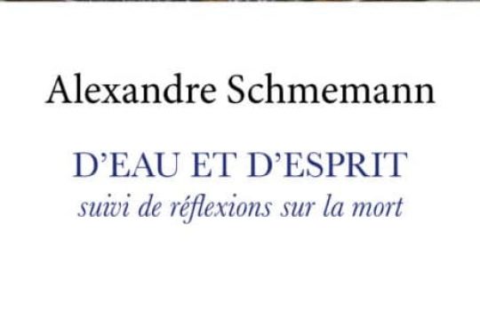 Parution : “D’eau et d’Esprit, suivi de réflexions sur la mort” du P. Alexandre Schmemann