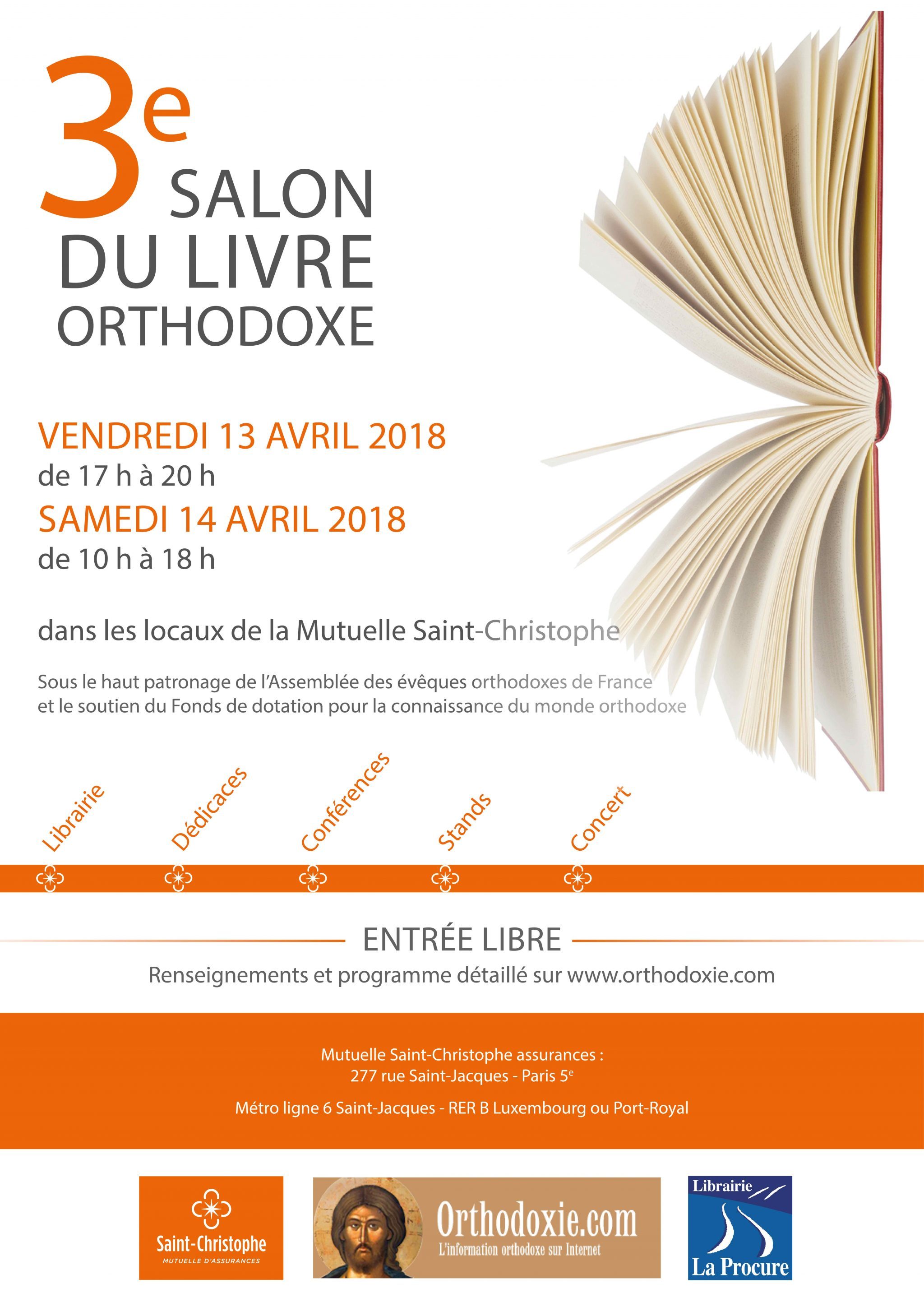Le 3e Salon du livre orthodoxe : les 13 et 14 avril à Paris