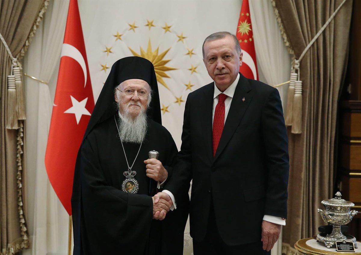 Le patriarche Bartholomée a rencontré le président Erdoğan à Ankara