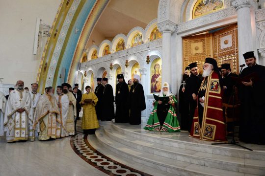 Allocution du primat de l’Église orthodoxe d’Albanie, l’archevêque Anastase, à l’issue de la liturgie concélébrée avec le patriarche de Moscou le dimanche 29 avril à Tirana