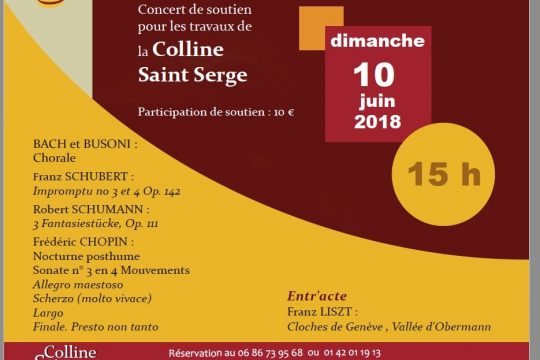 Concert de soutien pour les travaux de la Colline Saint-Serge