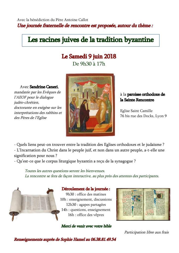 Le 9 juin à Lyon : une journée sur “Les racines juives de la tradition byzantine” avec Sandrine Caneri