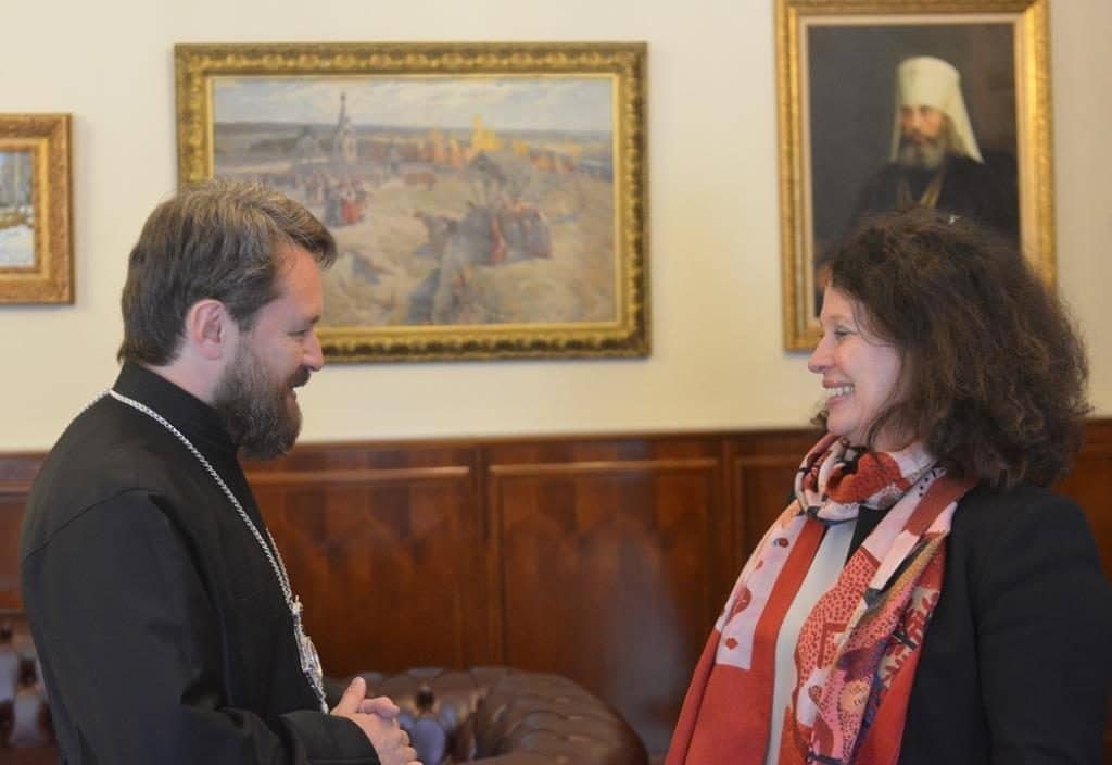 A Moscou, rencontre du métropolite Hilarion de Volokolamsk et de l’ambassadrice de France en Russie