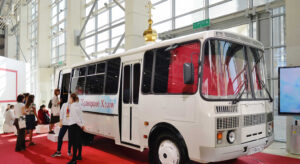 Le seul « autobus-église » de Russie a été présenté à Moscou Le seul « autobus-église » de Russie a été présenté à Moscou