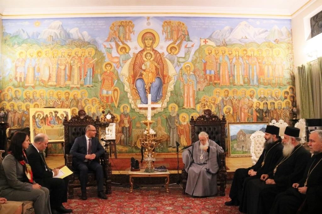 Le président du Parlement ukrainien a rendu visite au patriarche de Géorgie Élie II