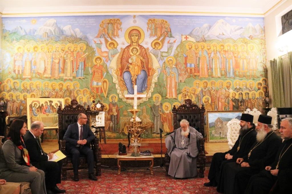 Le président du parlement ukrainien a rendu visite au patriarche de Géorgie Élie II