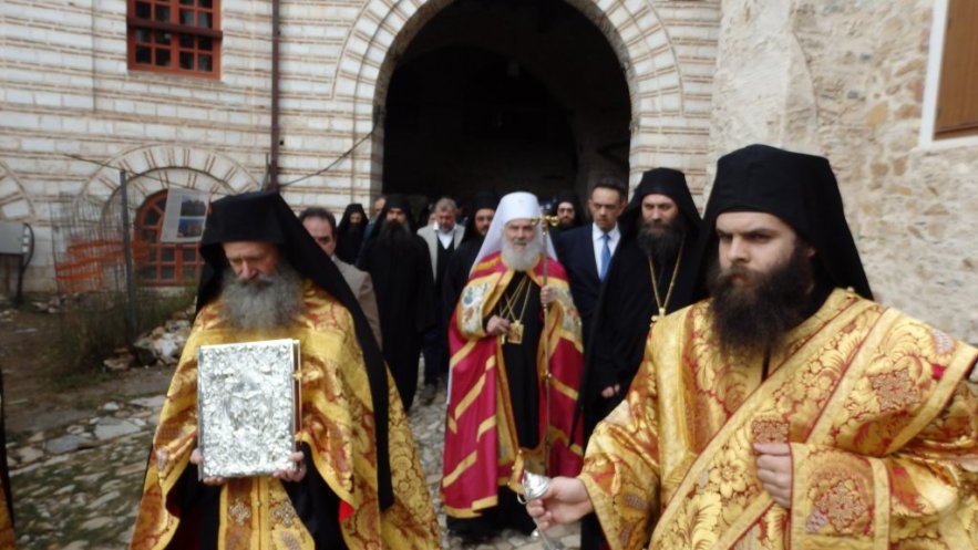 Le patriarche de Serbie Irénée visite le Mont Athos