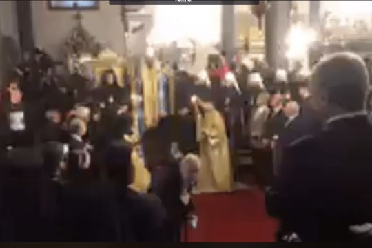 Le replay de la vidéo en direct de l’office à l’église patriarcale à Constantinople avec Mgr Épiphane