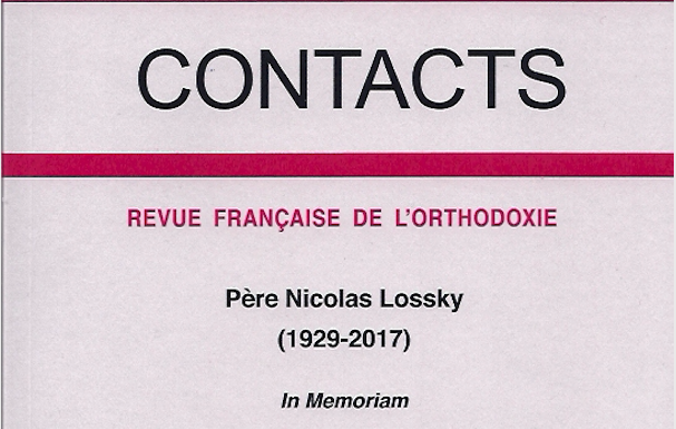 Un volume exceptionnel de la revue orthodoxe « contacts » sur le père nicolas lossky (1929-2017)